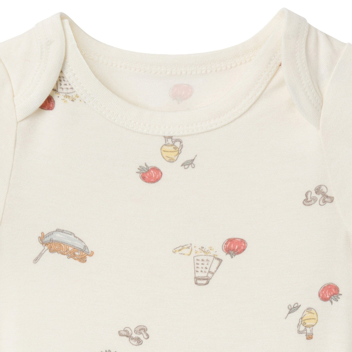 4-Pack Baby Neutral Ivory Pasta Dinner Bodysuit and Pant Set