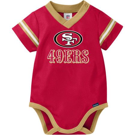 Baby Boys San Francisco 49ers Short Sleeve Mesh V-Neck Bodysuit