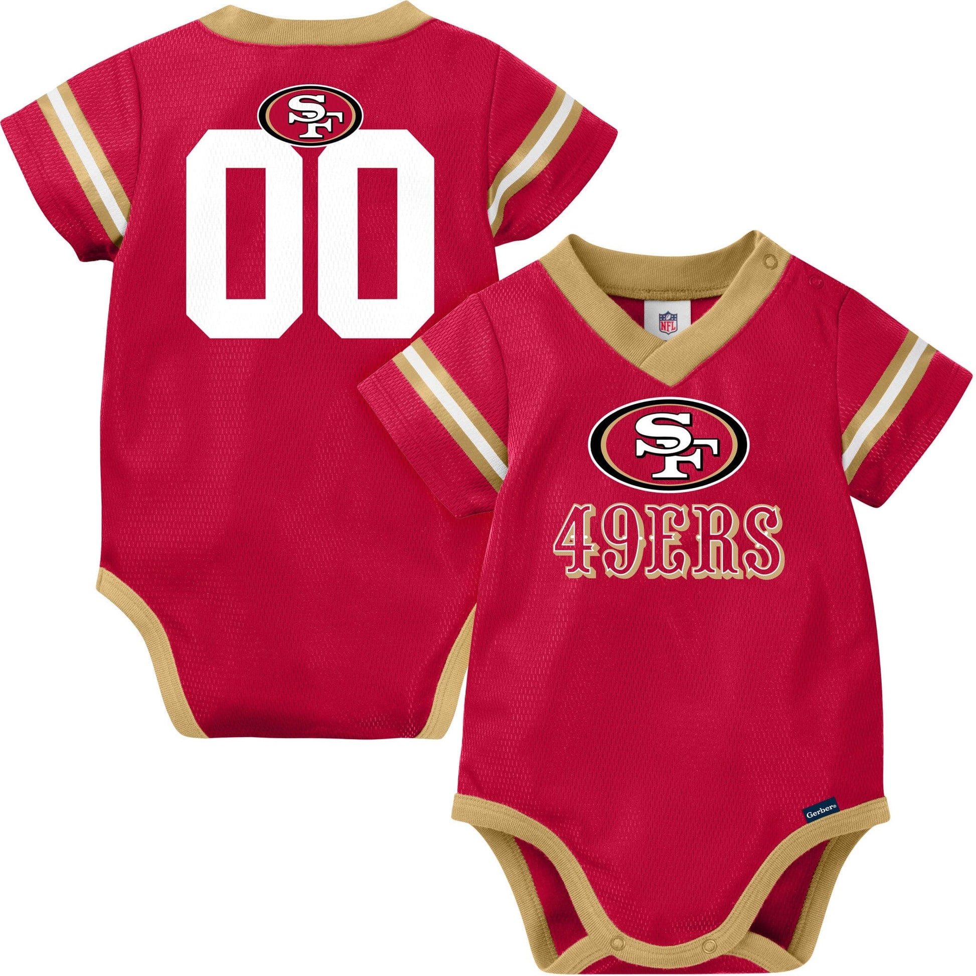 Baby Boys 49ers Short Sleeve Jersey Bodysuit NFL NFL 