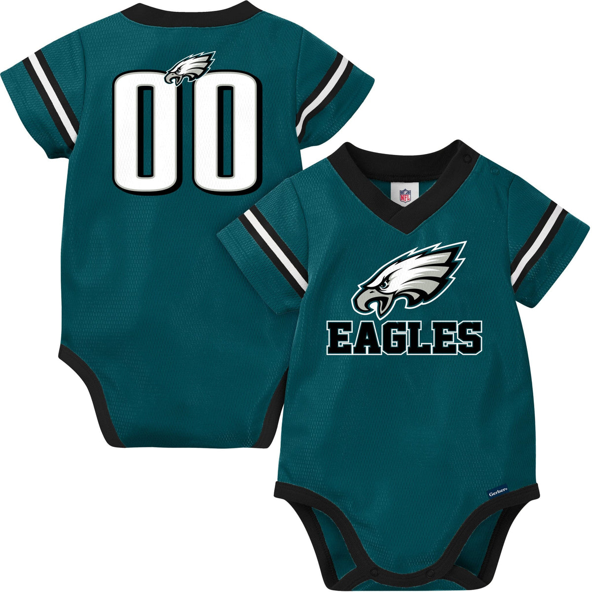 Baby Boys Eagles Short Sleeve Jersey Bodysuit NFL NFL 