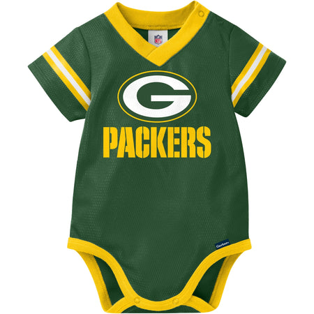 Baby Boys Green Bay Packers Mesh V-Neck Bodysuit