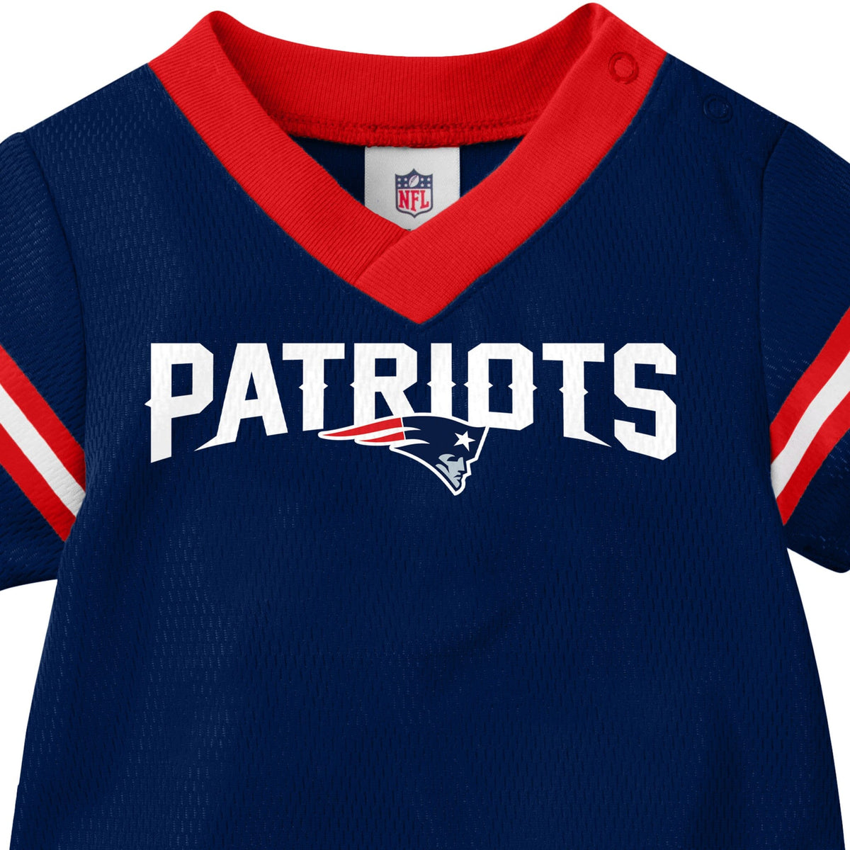 Baby Boys New England Patriots Short Sleeve Jersey Bodysuit NFL NFL 