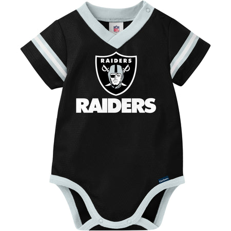 Baby Boys Las Vegas Raiders Mesh V-Neck Short Sleeve Bodysuit