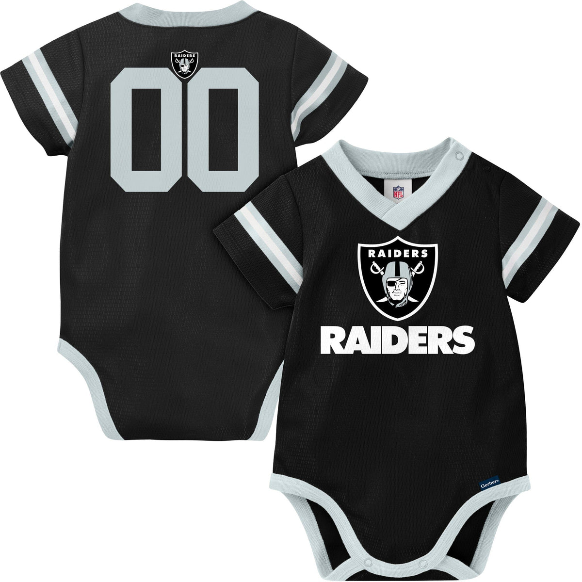 Baby Boys Las Vegas Raiders Jersey Short Sleeve Bodysuit NFL NFL 