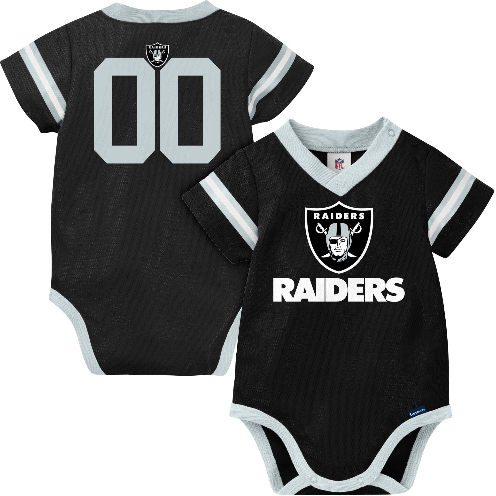 Baby Boys Las Vegas Raiders Jersey Short Sleeve Bodysuit NFL NFL 