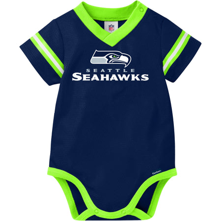 Baby Boys Seattle Seahawks Mesh V-Neck Bodysuit