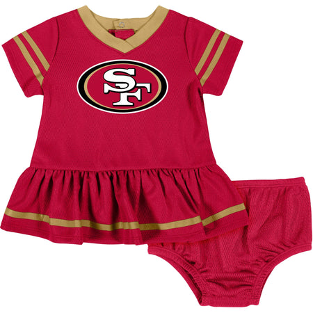 2-Piece Baby Girls San Francisco 49ers Dress & Diaper Cover Set