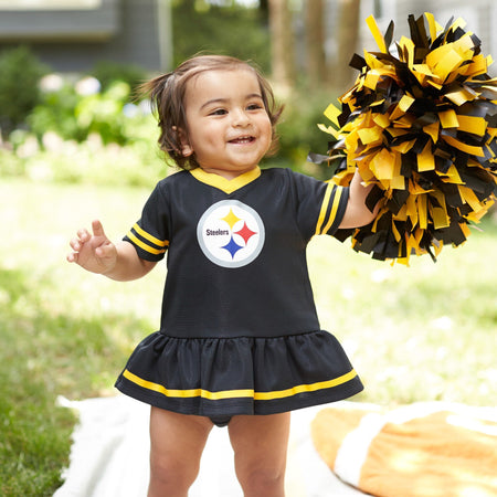 2-Piece Baby Girls Pittsburgh Steelers Dress & Diaper Cover Set