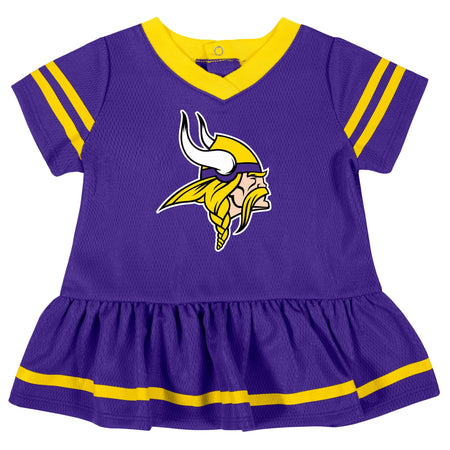 2-Piece Baby Girls Minnesota Vikings Dress & Diaper Cover Set