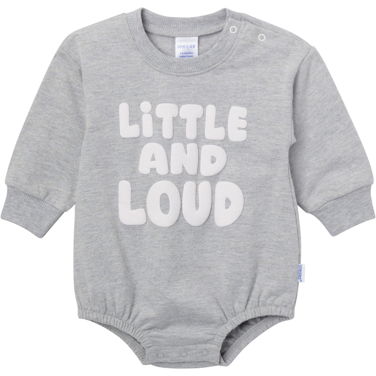 Baby Neutral Little and Loud Sweatshirt Bubble Romper rompers Onesies® Brand 