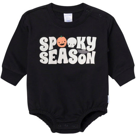 Baby Neutral Spooky Season Sweatshirt Bubble Romper