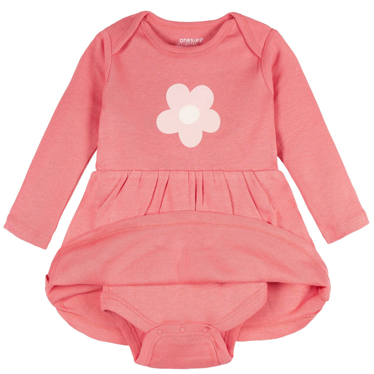 Baby Girls Pink Flower Bodysuit Dress dresses Onesies® Brand 