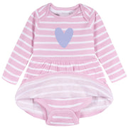 Baby Girls Purple Heart Bodysuit Dress dresses Onesies® Brand 