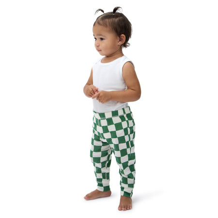 3-Pack Baby Neutral Green Checkers Active Pants