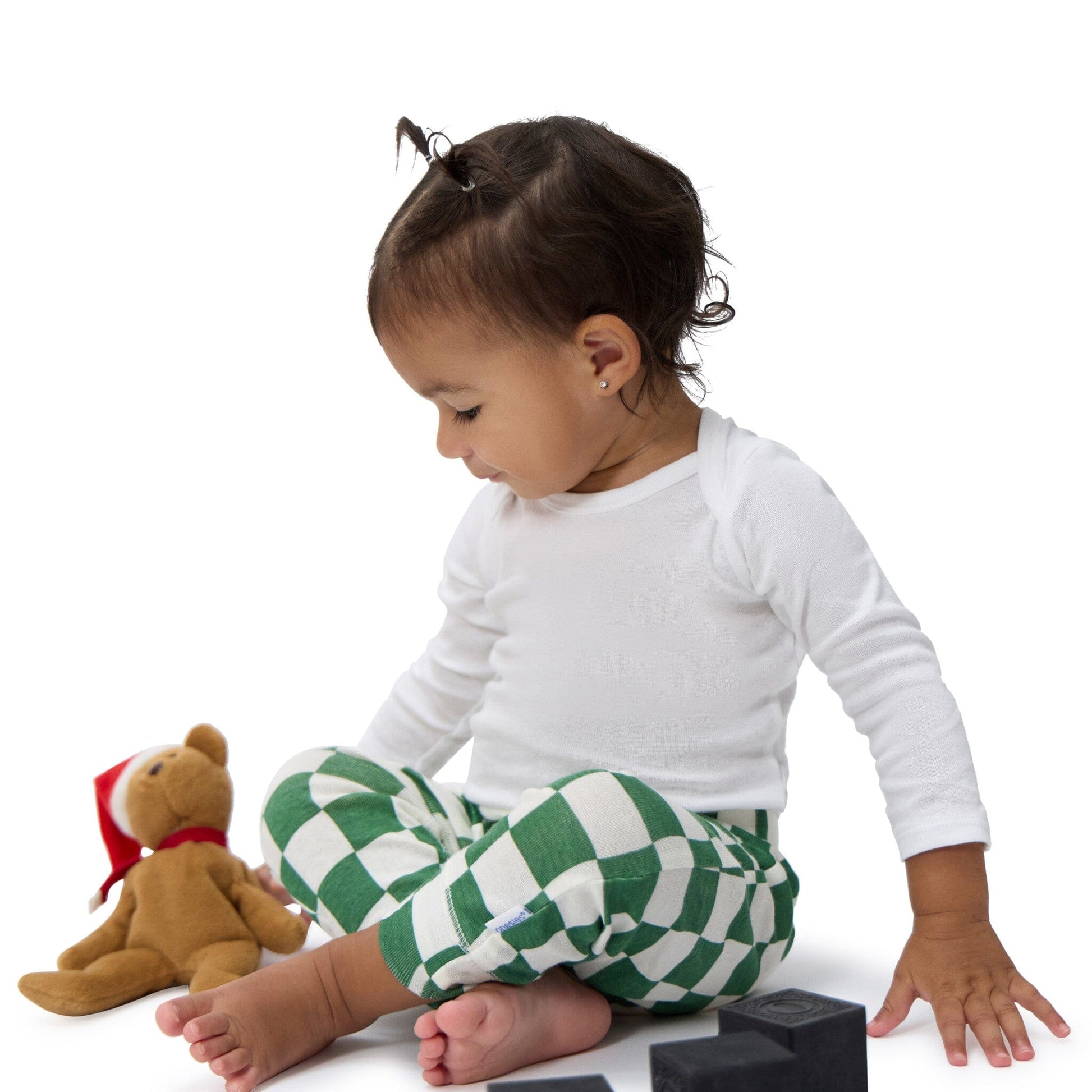 3-Pack Baby Neutral Green Checkers Active Pants bottoms Onesies® Brand 