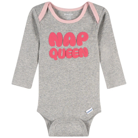 4-Piece Baby Girls Nap Queen Onesies® Bodysuits and Pants