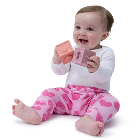 3-Pack Baby Girls Hearts Active Pants