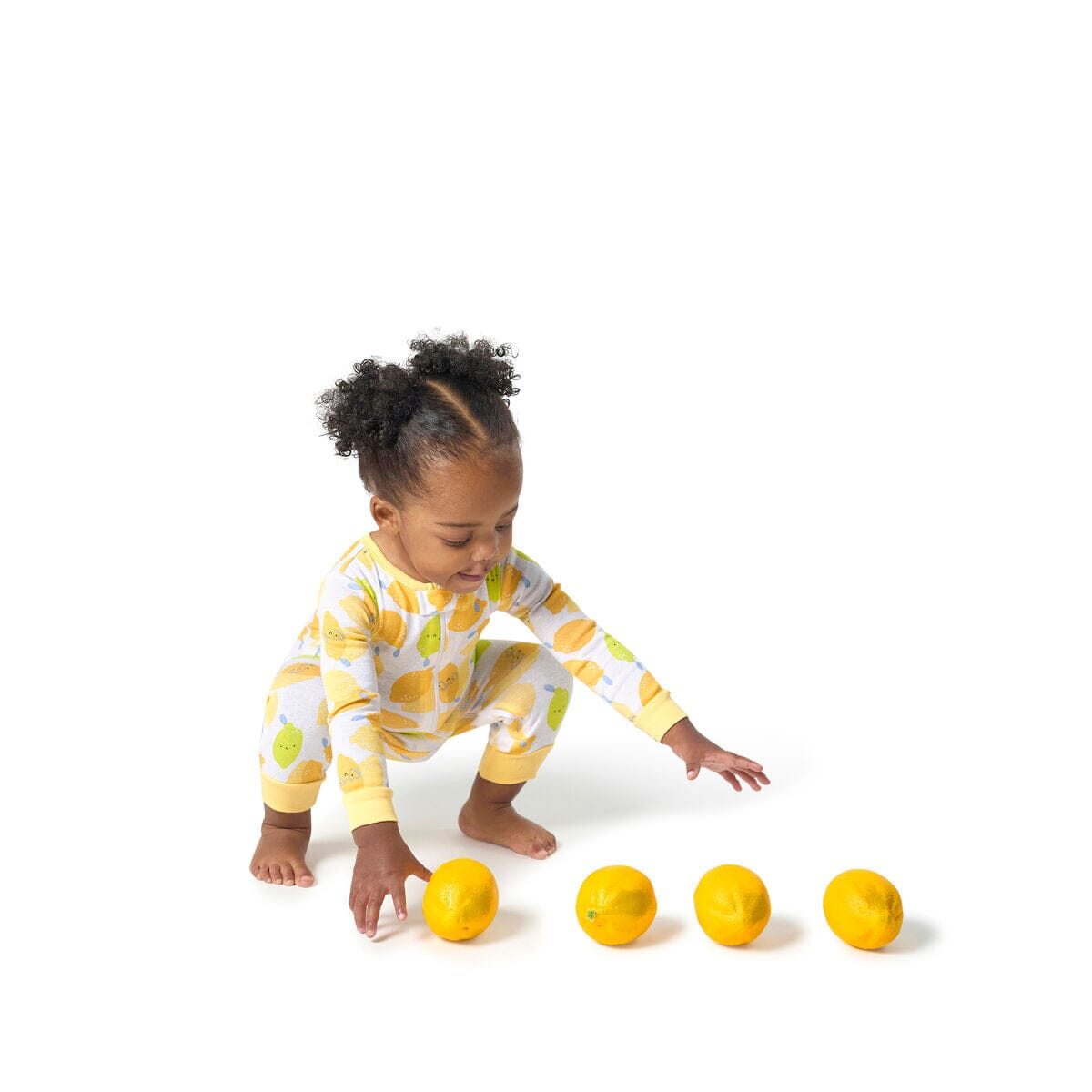 3-Pack Baby Girls Lemons Footless Pajamas sleepwear Onesies® Brand 