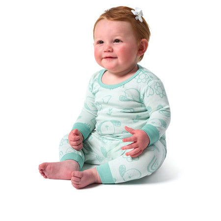 4-Piece Baby Girls Flowers Pajamas Sets