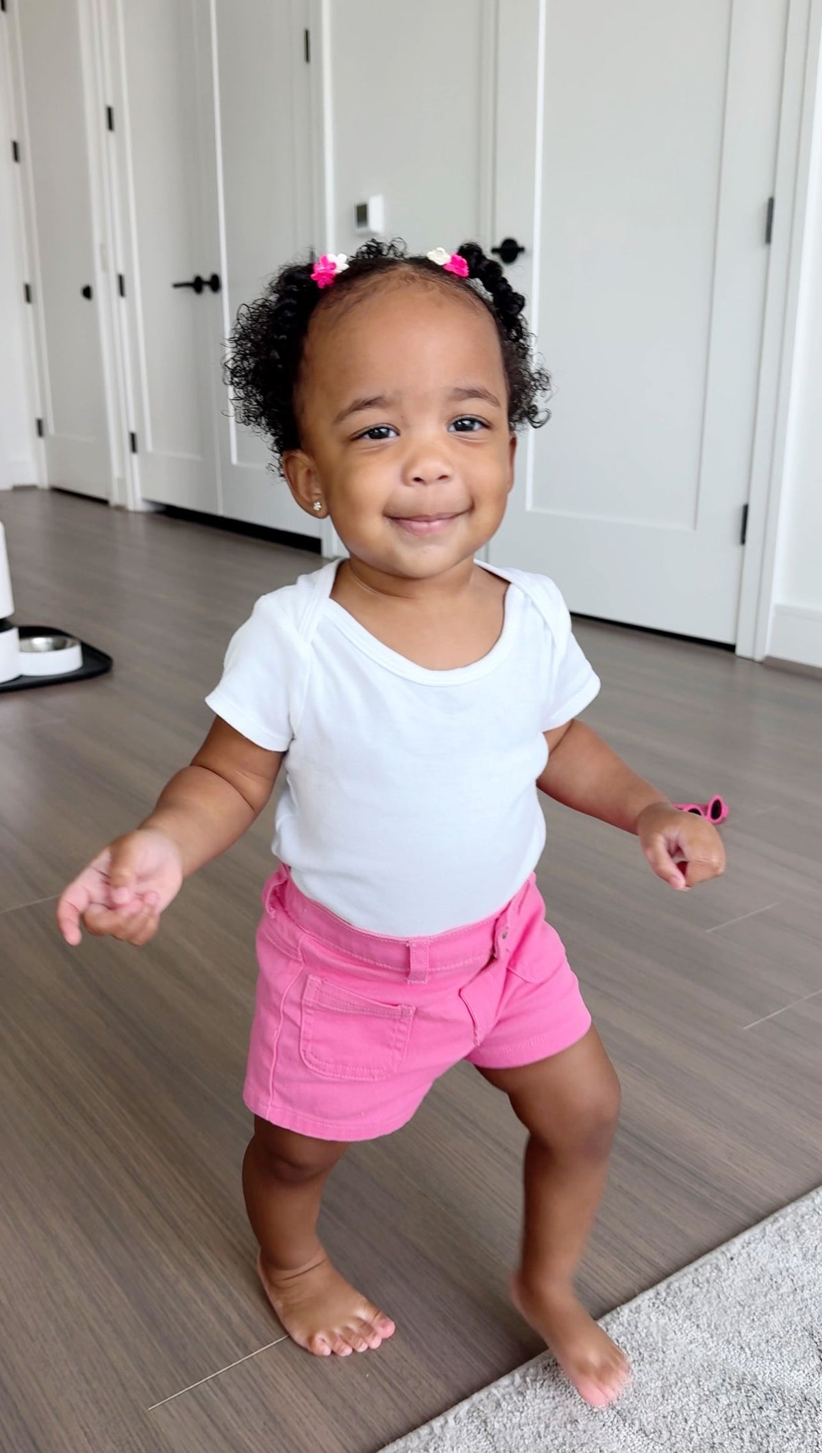 Baby & Toddler Girls Pink Twill Shorts bottoms Gerber® 
