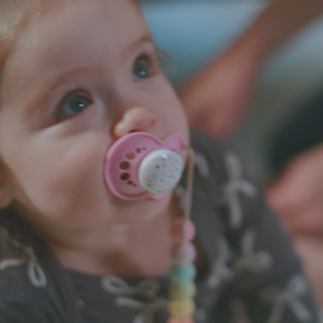 Load video: 2-Piece Baby Girls Pink Floral Onesie® Pant Set