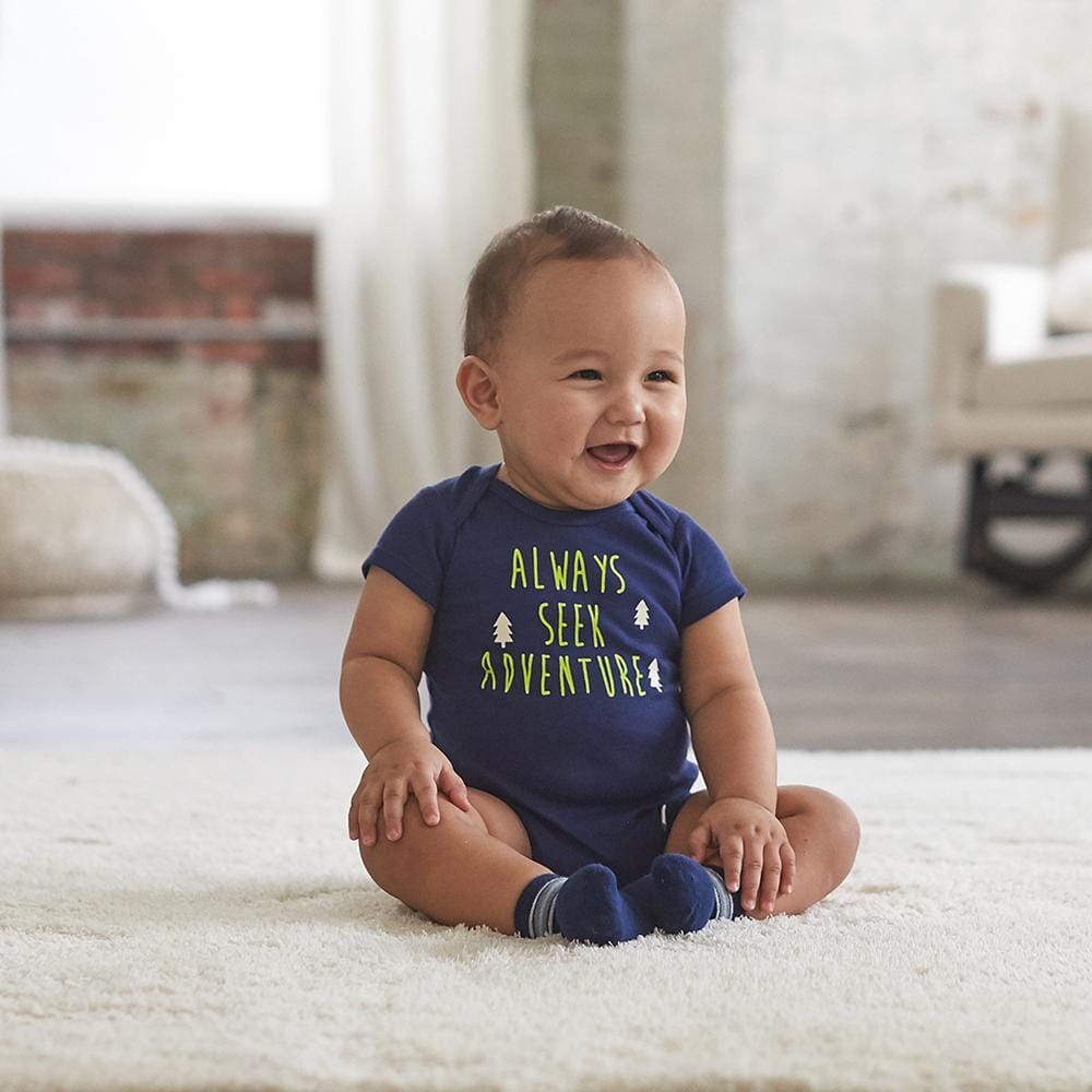 5-Pack Boys Hedgehog Short Sleeve Onesies® Bodysuits-Gerber Childrenswear