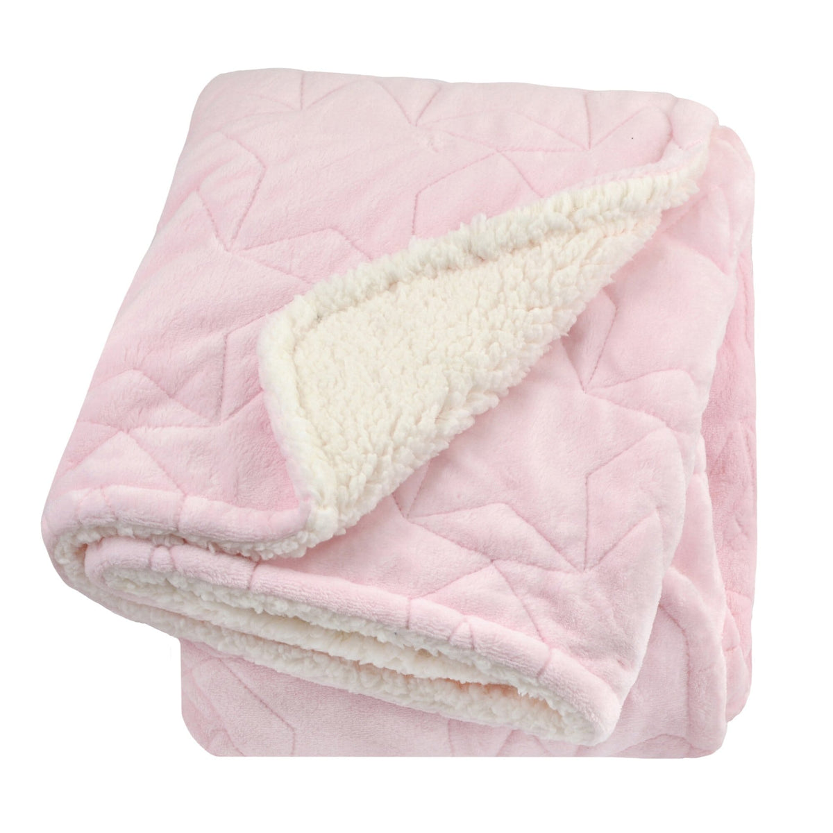 Embroidered Star Luxury Blanket in Pink-Gerber Childrenswear