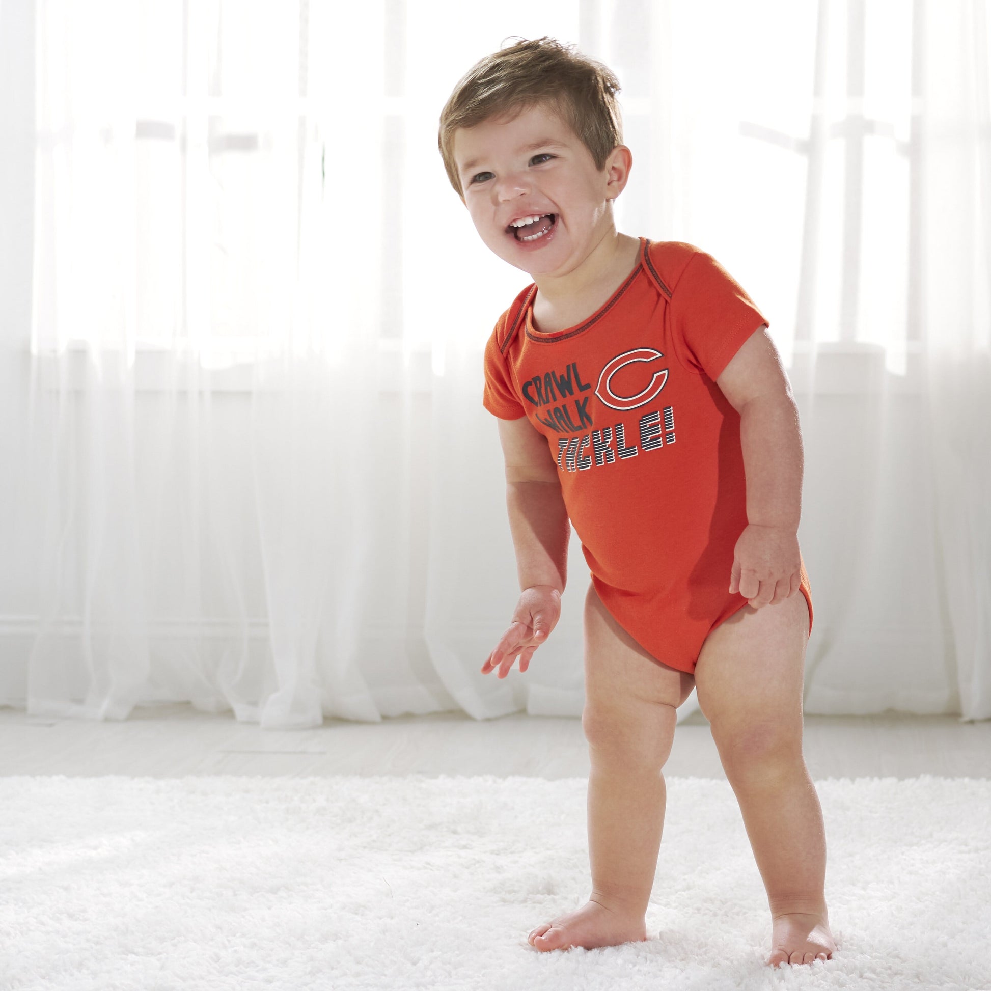 Baby Boys Chicago Bears Short Sleeve Bodysuit, 3-pack-Gerber Childrenswear