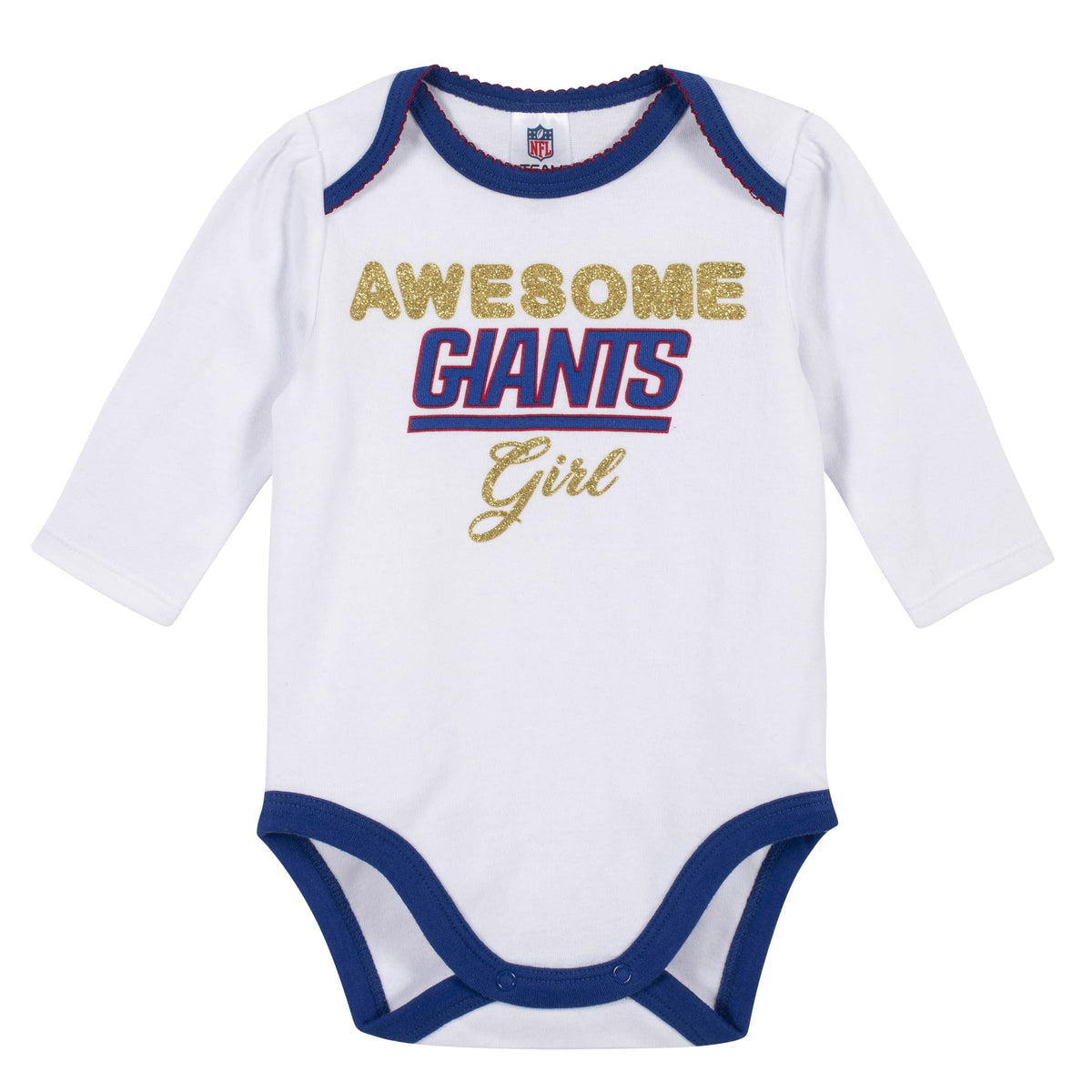 Baby Girls New York Giants 3-Piece Bodysuit, Pant, and Cap Set-Gerber Childrenswear