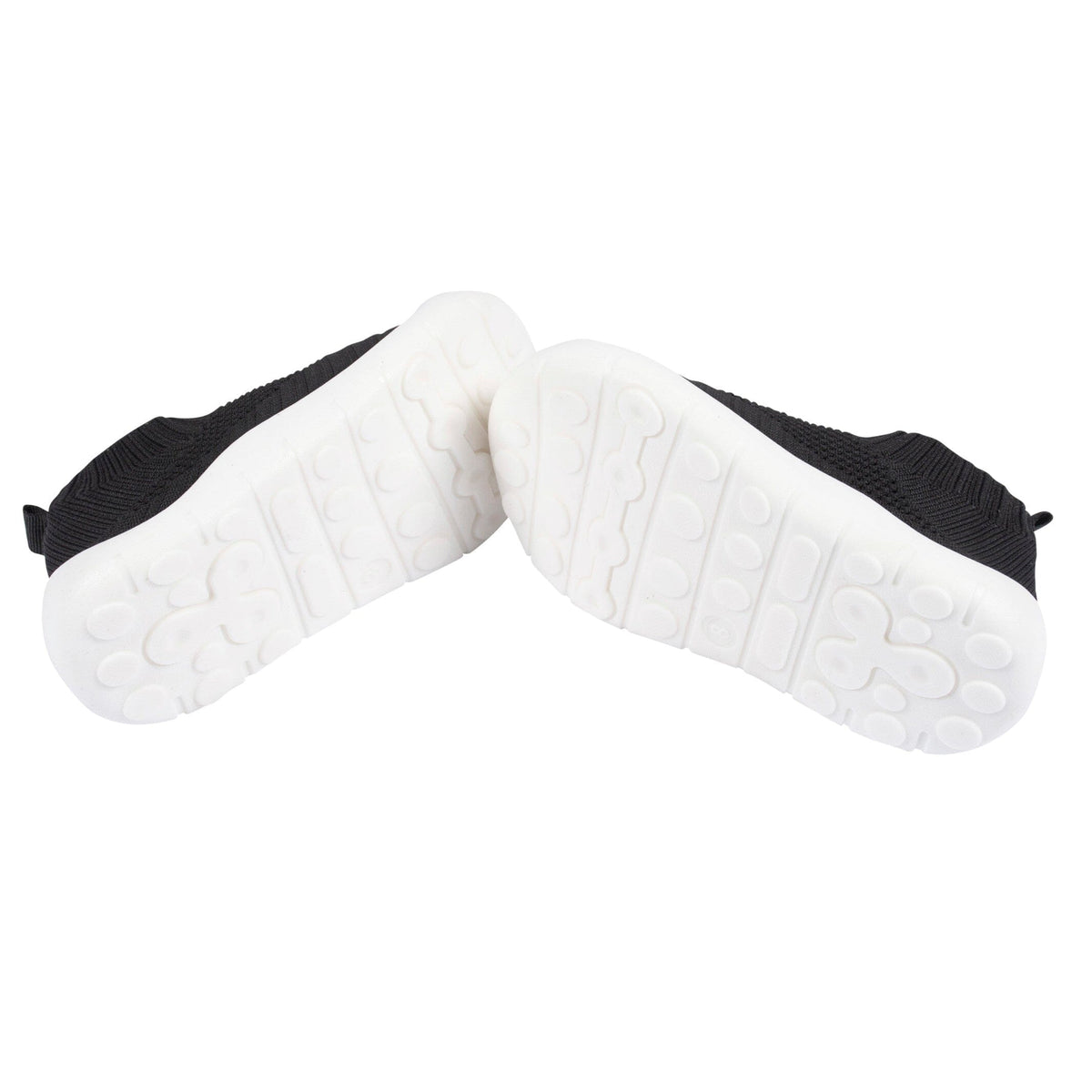 Infant & Toddler Boys Black Stretchy Knit Slip-On Sneaker