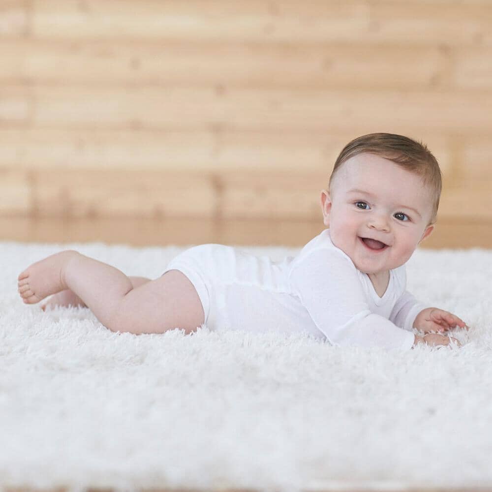 3-Pack White Long Sleeve Onesies® Bodysuits with Mitten Cuffs-Gerber Childrenswear