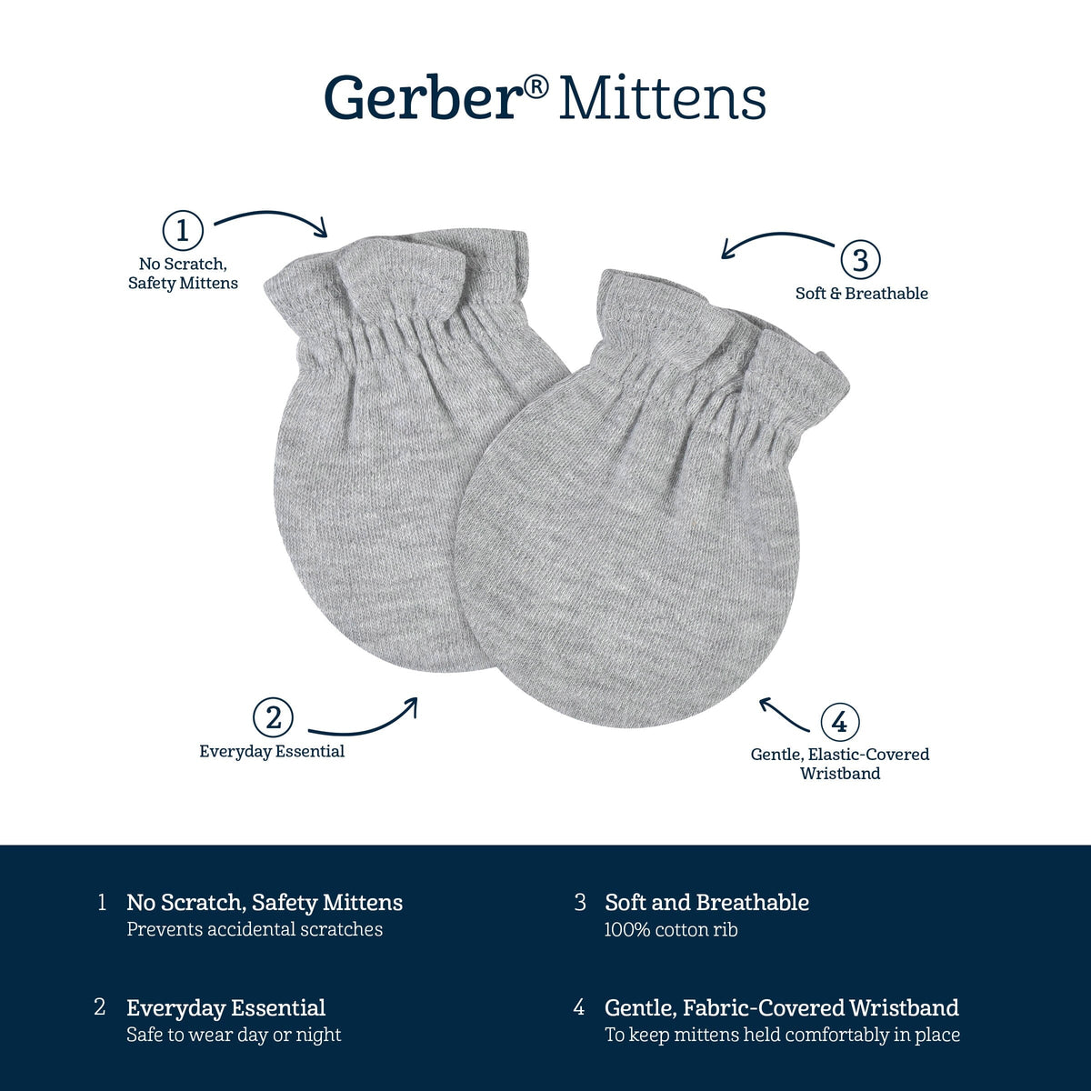8-Pack Baby Neutral Light Pink No Scratch Mittens
