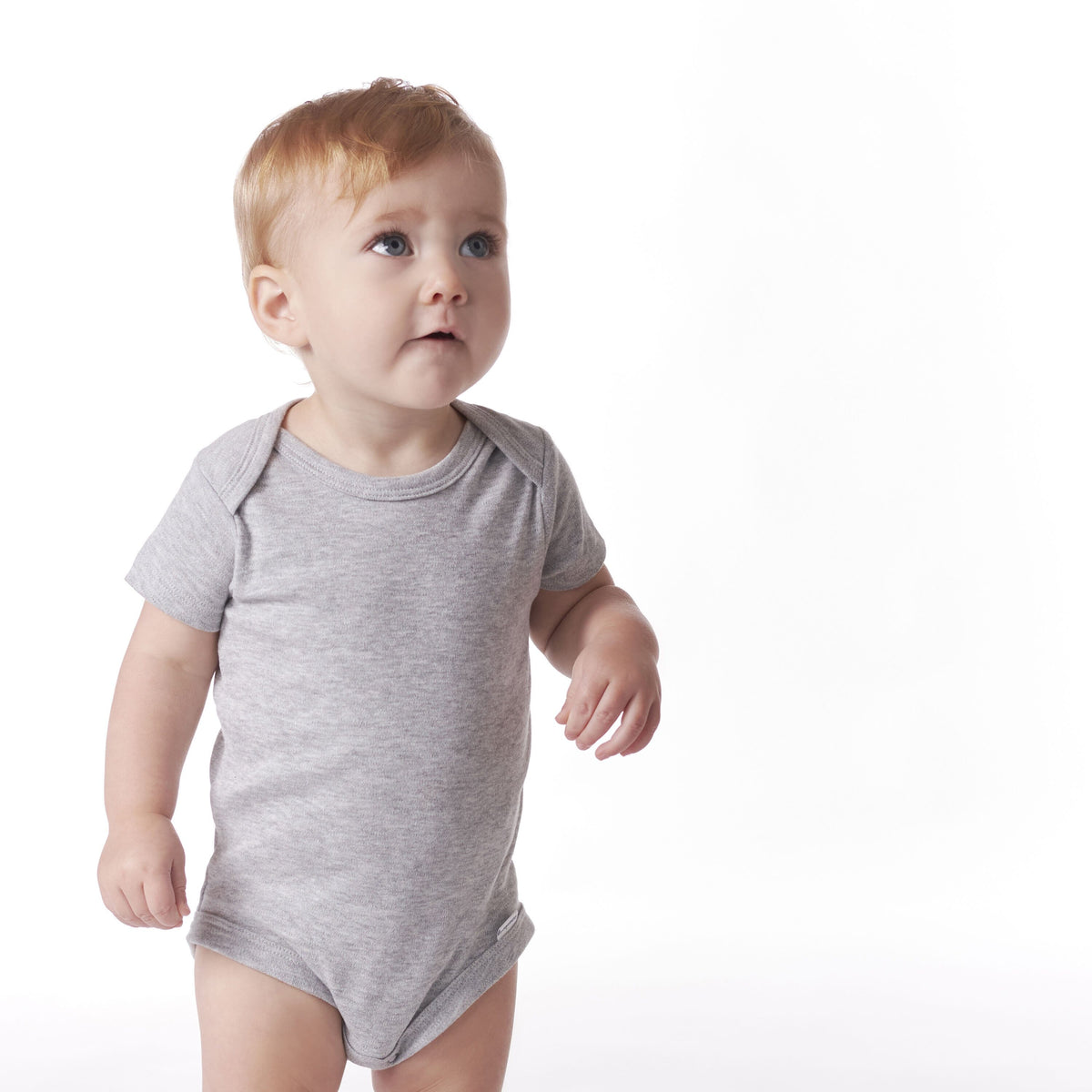 5-Pack Baby Heather Grey Onesies® Bodysuits-Gerber Childrenswear