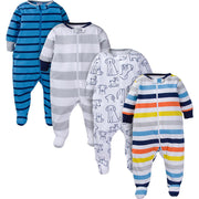 4-Pack Baby Boy Navy Puppies Sleep N' Play