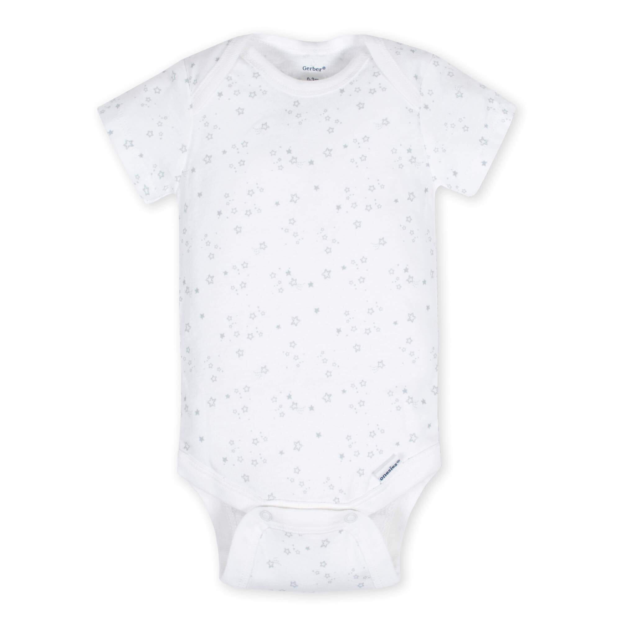 5-Pack Baby Neutral Lamb Short Sleeve Onesies® Bodysuits-Gerber Childrenswear