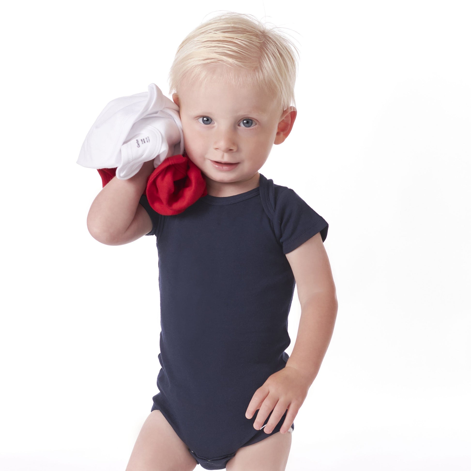 5-Pack Baby Navy Onesies® Bodysuits-Gerber Childrenswear