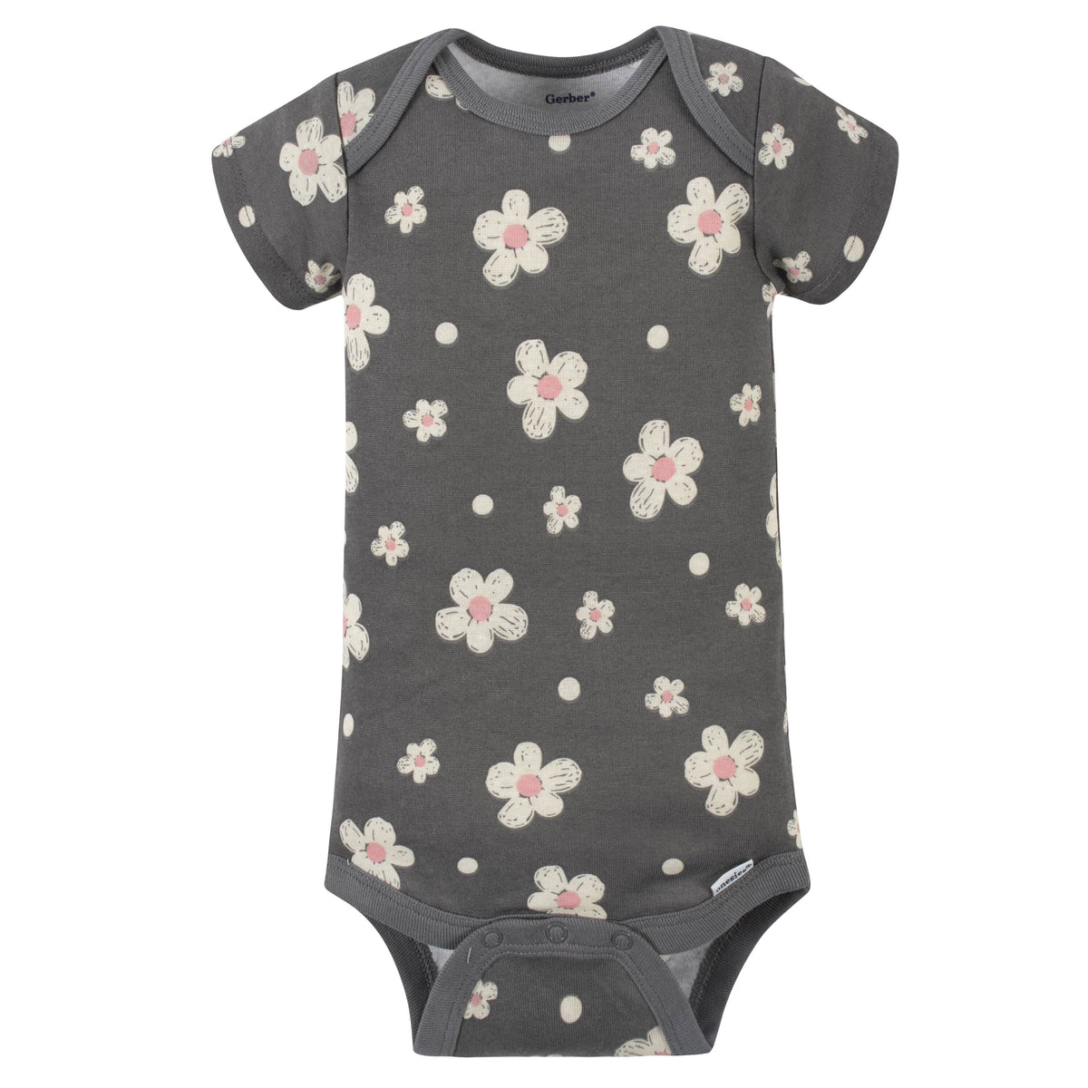 8-Pack Baby Girls Leopard Short Sleeve Onesies® Bodysuits-Gerber Childrenswear