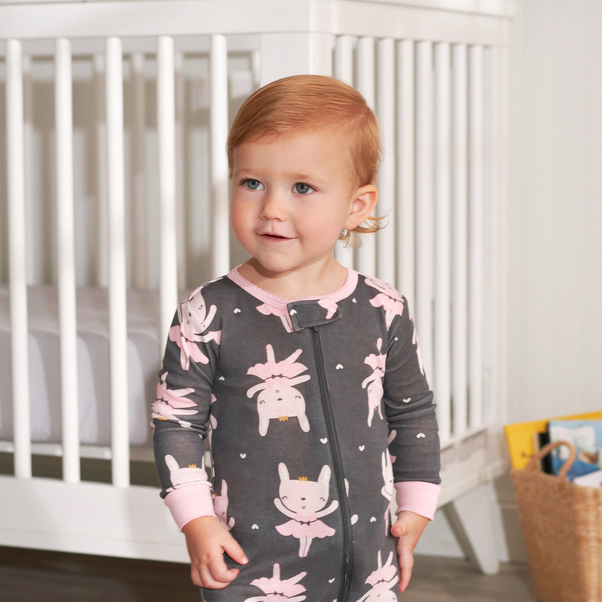 2-Pack Baby & Toddler Girls Bunny Snug Fit Footed Cotton Pajamas-Gerber Childrenswear