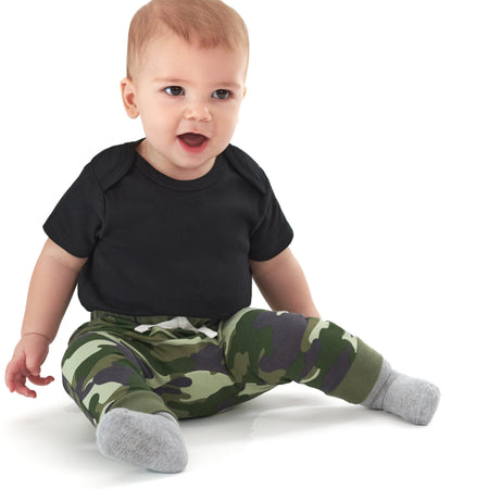 8-Pack Baby & Toddler Gray Heather Wiggle Proof® Jersey Crew Socks