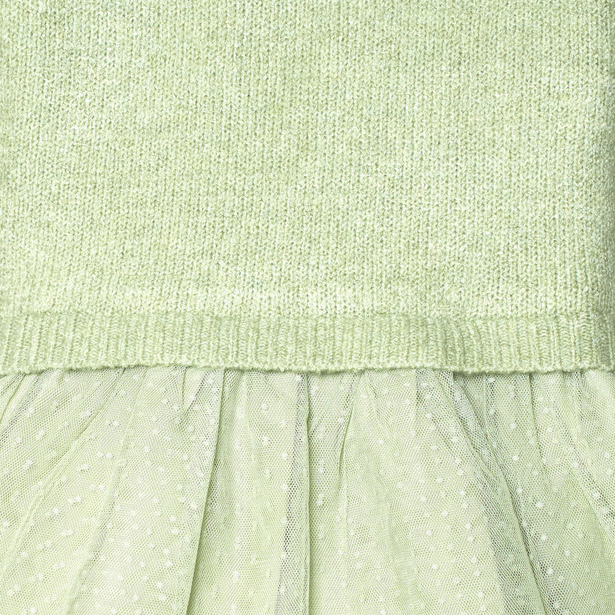 Infant & Toddler Girls Green Sweater Dress With Tulle Skirt-Gerber Childrenswear