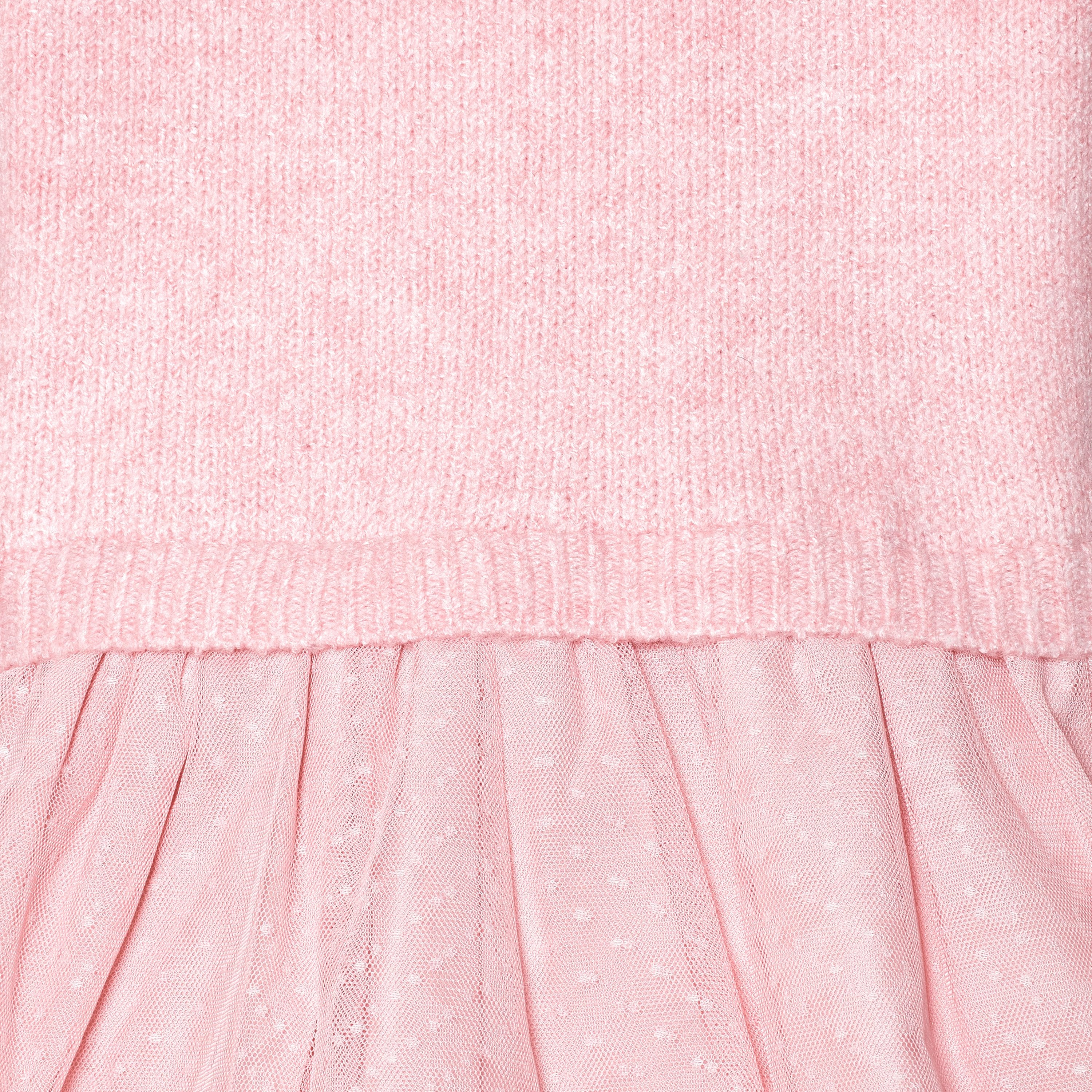 Infant & Toddler Girls Pink Sweater Dress With Tulle Skirt-Gerber Childrenswear