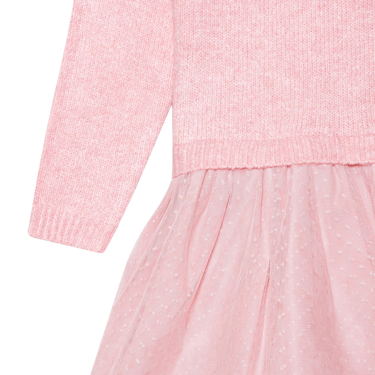 Infant & Toddler Girls Pink Sweater Dress With Tulle Skirt-Gerber Childrenswear