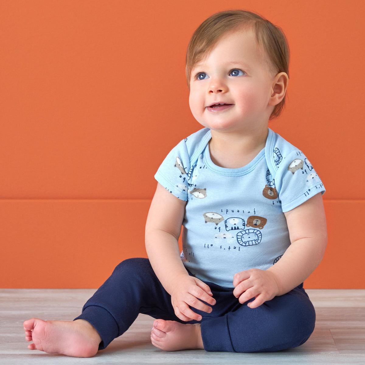 2-Pack Baby Boys Comfy Stretch Navy & Blue Pants-Gerber Childrenswear