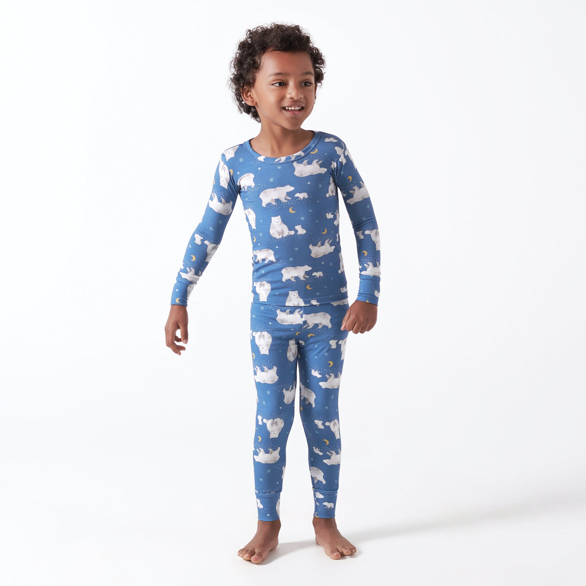 2-Piece Infant & Toddler Polar Bear Buttery-Soft Viscose Made from Eucalyptus Snug Fit Pajamas