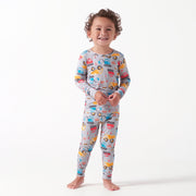 2-Piece Infant & Toddler Boys Construction Trucks Buttery-Soft Viscose Made from Eucalyptus Snug Fit Pajamas