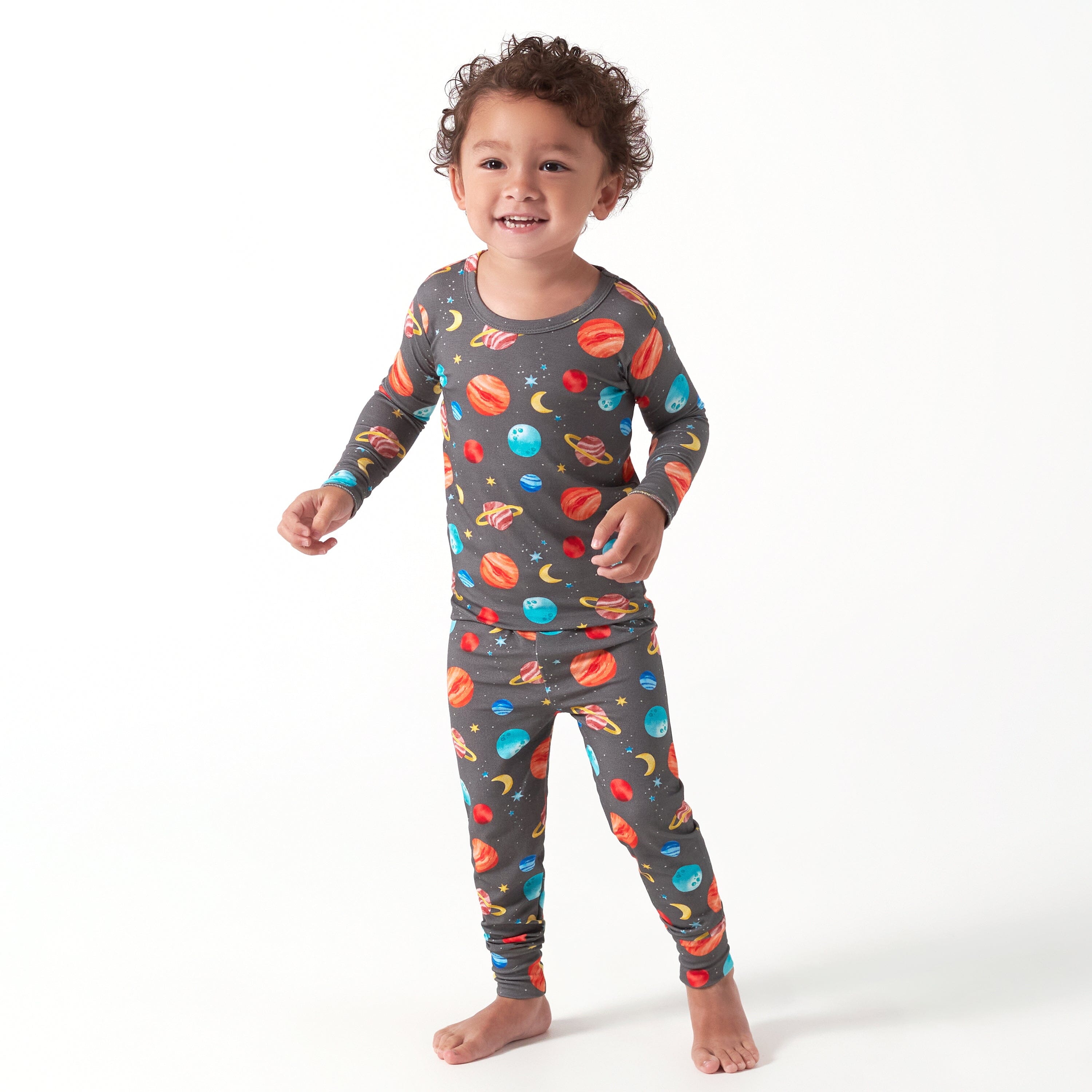 2-Piece Infant & Toddler Outer Space Buttery-Soft Viscose Made from Eucalyptus Snug Fit Pajamas