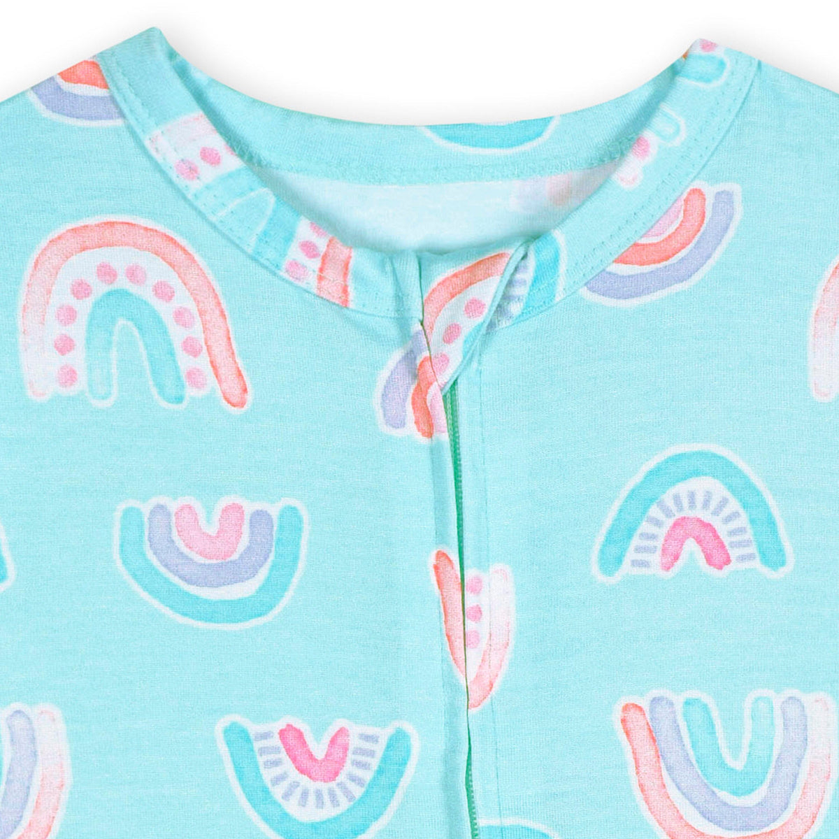 Baby Girls Rainbow Sky Buttery Soft Viscose Made from Eucalyptus Snug Fit Romper