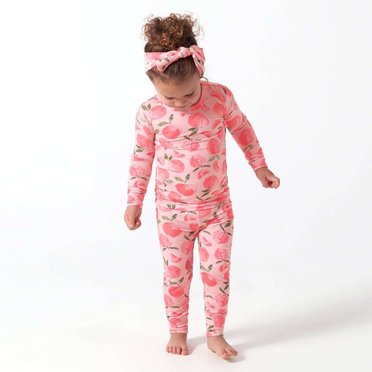 2-Piece Infant & Toddler Girls Just Peachy Buttery-Soft Viscose Made from Eucalyptus Snug Fit Pajamas