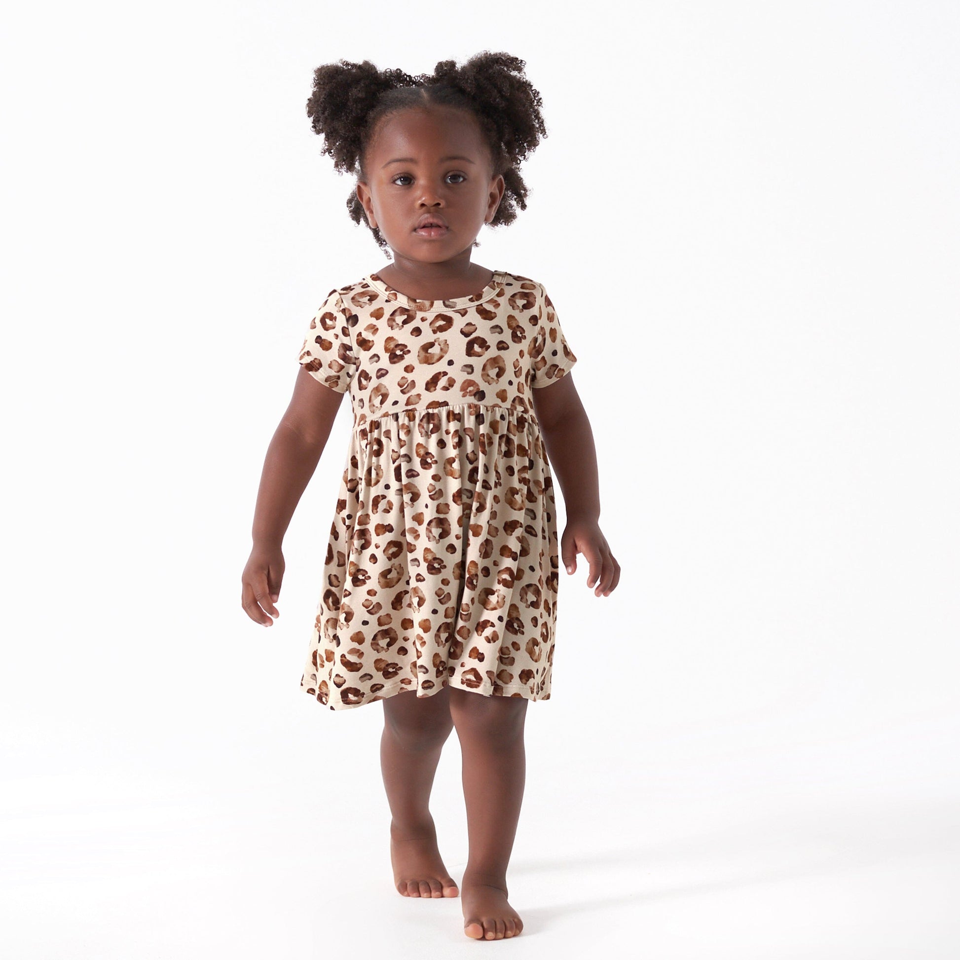 Infant & Toddler Girls Leopard Buttery-Soft Viscose Made from Eucalyptus Twirl Dress