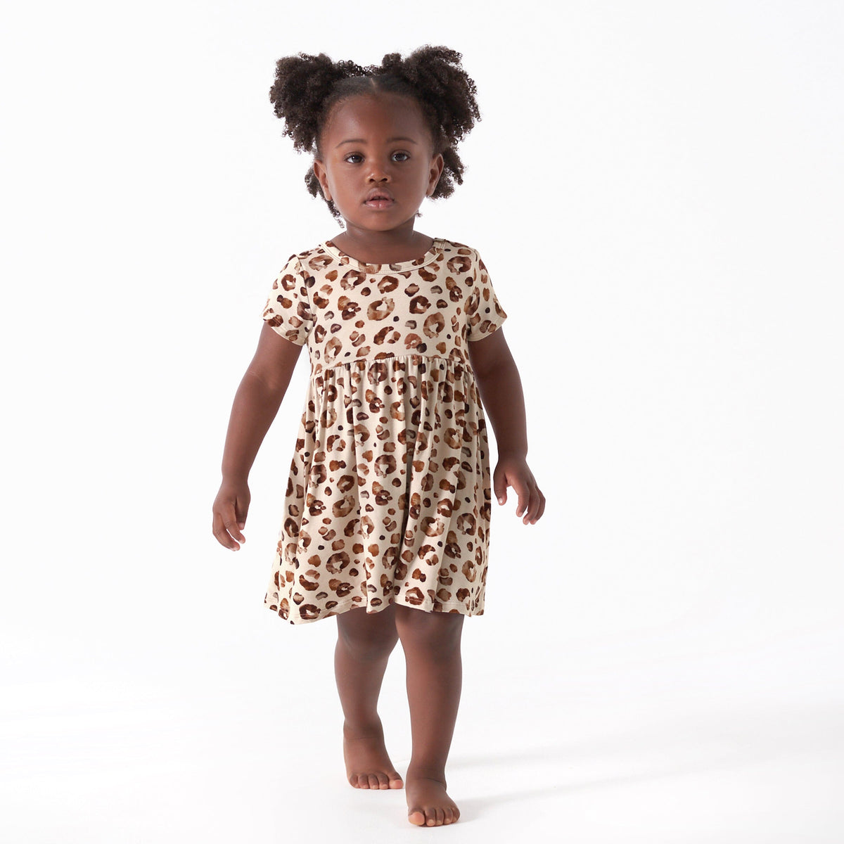 Infant & Toddler Girls Leopard Buttery-Soft Viscose Made from Eucalyptus Twirl Dress